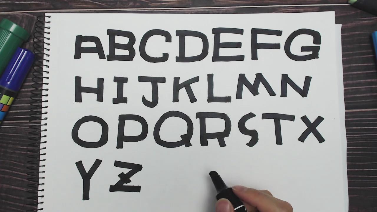 3-7 活体字的大写字母