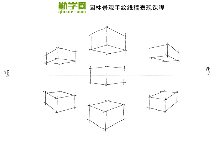 5两点透视规律
